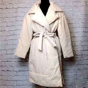 A. New Day Cream Puffer Coat. Size Small.